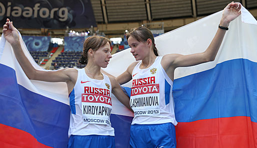 Doppelsieg beim "Heimspiel": Jelena Laschmanowa (r.) und Anisja Kirdjapkina (l.)