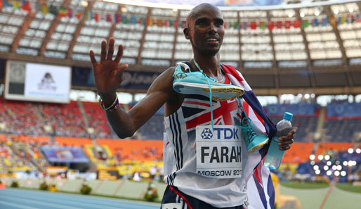 Mo Farah siegte nach 27:21,71 Minuten vor Titelverteidiger Ibrahim Jeilan aus Äthiopien