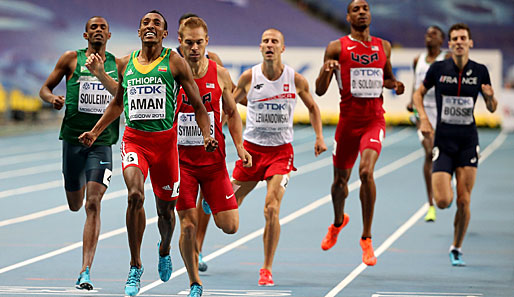 Mohammed Aman gewann das 800-Meter-Finale knapp vor dem Amerikaner Nick Symmonds