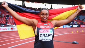 Shanice Craft sorgte mit ihre Bronzemedaille für den einzigen deutschen Erfolg in Zürich