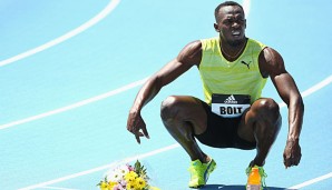 Ist das wirklich alles? Usain Bolt in New York nach seinen 200 Metern in 20,29 Sekunden