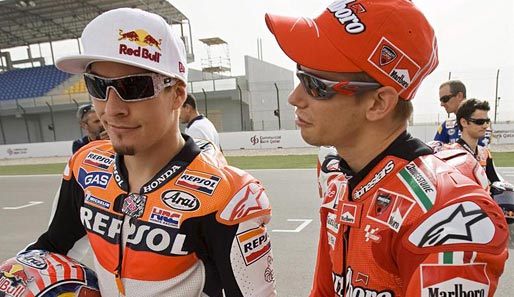 Nicky Hayden und Casey Stoner bilden das Ducati-Team