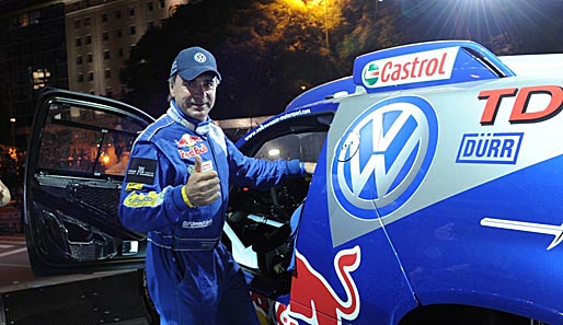 Carlos Sainz landete mit seinem VW zum Auftakt der Rallye Dakar auf dem zweiten Rang