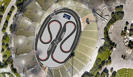 So wird der Kurs im Innenraum des Münchner Olympiastadions aussehen