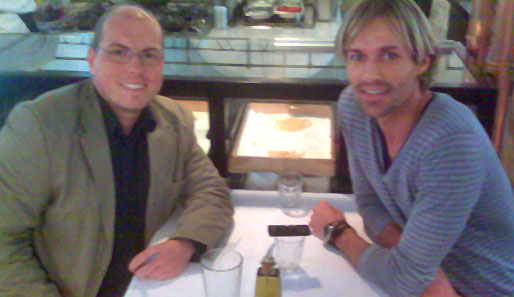 Sven Hannawald mit SPOX-Redakteur Alexander Mey