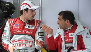 Lucas di Grassi (l.) fuhr früher in der Formel 1 und wird bei der Jungfernfahrt am Steuer sitzen