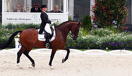 Isabell Werth patzte mit ihrem Pferd El Santo bei der EM in Rotterdam