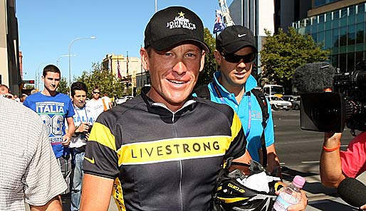 Lance Armstrong gibt am 20. Januar bei der Tour Down Under sein Comeback