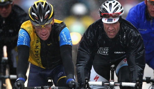 Lance Armstrong (l.) und Jens Voigt bei der Kalifornien-Rundfahrt
