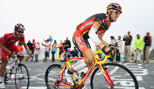 Der Führende der Gesamtwertung: Alejandro Valverde (r.)