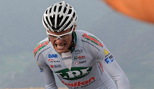 Danilo Di Luca war bei der ersten Giro-Bergankunft nicht zu schlagen