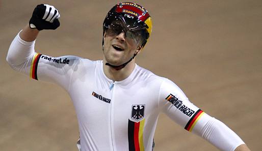 Maximilian Levy wurde bei den Bahnrad-Weltmeisterschaften 2009 in Pruszkow Weltmeister im Keirin
