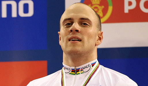 Maximilian Levy stand einen Tag nach der Goldmedaille im Teamsprint erneut auf dem Podest