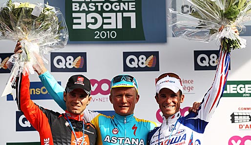 Alexander Kolobnew (r.) bleibt der einzige Doping-Fall der Tour de France 2011