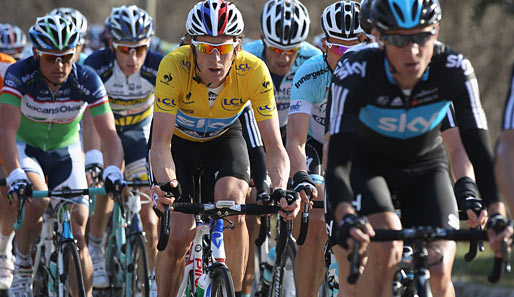 Gewann als zweiter Brite überhaupt die Radrundfahrt Paris-Nizza: Bradley Wiggins (gelbes Trikot)