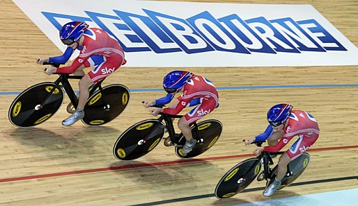 Die Briten haben bei der Bahnrad-WM in Melbourne einen neuen Weltrekord aufgestellt