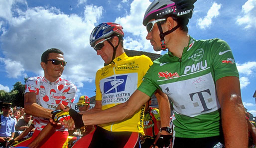 1999 gewann Lance Armstrong (M.) seine erste Tour de France