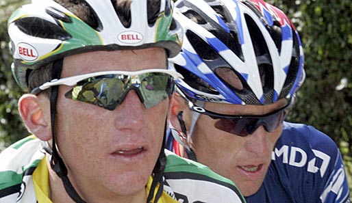 Einst Teamkollegen, heute Feinde: Tyler Hamilton (l.) und Lance Armstrong