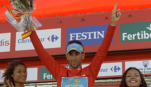Vincenzo Nibali übernahm bei er Vuelta die Gesamtführung und freute sich