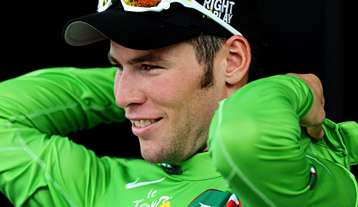Mark Cavendish hat gut Lachen: Mit seinem vierten Etappensieg trägt der Brite wieder Grün