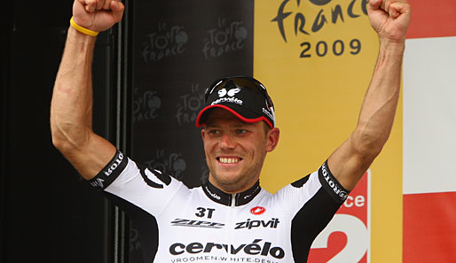 Thor Hushovd (CTT) sicherte sich in Barcelona seinen ersten Etappensieg bei der Tour 2009