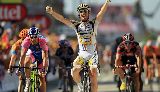 Mark Cavendish holte seinen dritten Etappensieg, sein insgesamt 13. Tagessieg bei der Tour