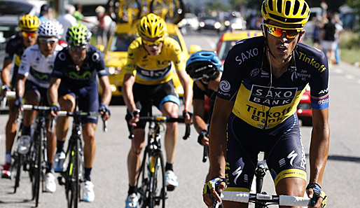 Alberto Contador liegt 5:11 Minuten zurück - bäumt er sich bei der letzten Bergankunft nochmals auf?