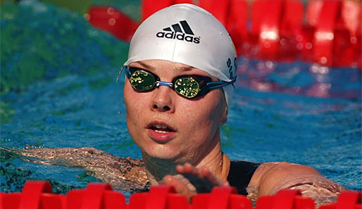 Britta Steffen gewann über 100m Freistil die Goldmedaille in Weltrekordzeit von 52,02 Sekunden
