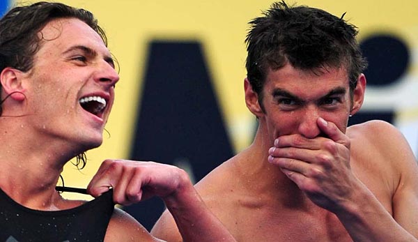 Ryan Lochte (l.) übertrumpfte Michael Phelps (r.) bei den US Trials