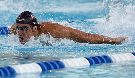 Abgeschlagen: Der US-Amerikaner Michael Phelps schwimmt seiner Bestform noch hinterher