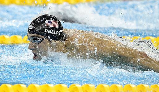 Michael Phelps gewann über 100 Meter Schmetterling sein drittes WM-Gold in Shanghai