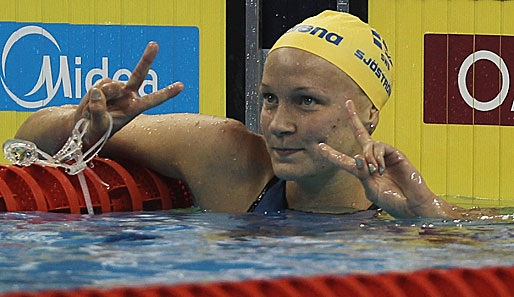 Sarah Sjöström schwamm über die 100 Meter Freistil eine neue Weltjahresbestleistung