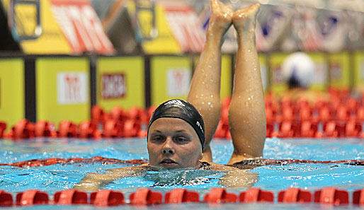 Britta Steffen hat sich bei den Deutschen Meisterschaften für Olympia eingeschwommen
