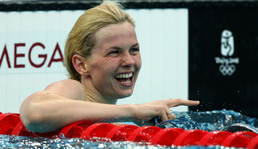 Doppel-Olympiasiegerin Britta Steffen durfte sich auch in ihrer Heimat über den Sieg freuen