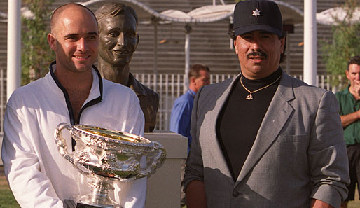 Andre Agassi und sein Fitness-Coach Gil Reyes