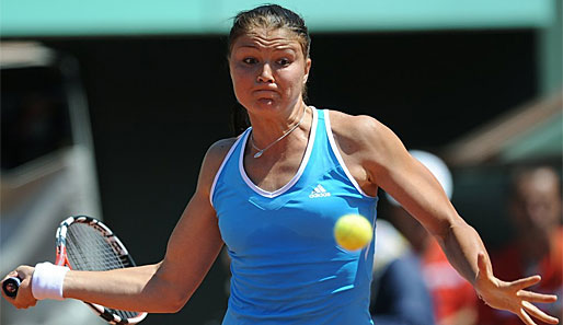 Dinara Safina gibt alles auf dem Weg zu ihrem ersten Grand-Slam-Titel