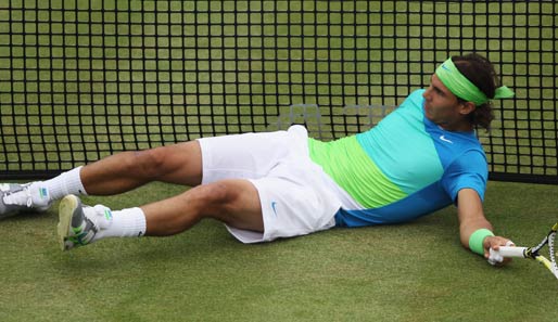Am Boden: Rafael Nadal ist beim Turnier im Queens Club ausgeschieden