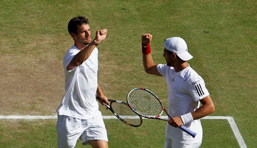 Die Sensation ist perfekt: Philipp Petzschner (l.) und Jürgen Melzer gewinnen in Wimbledon