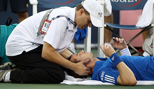 Nacken, Arme, Oberschenkel: Andy Murray kämpfte in Runde drei nicht nur gegen Stan Wawrinka