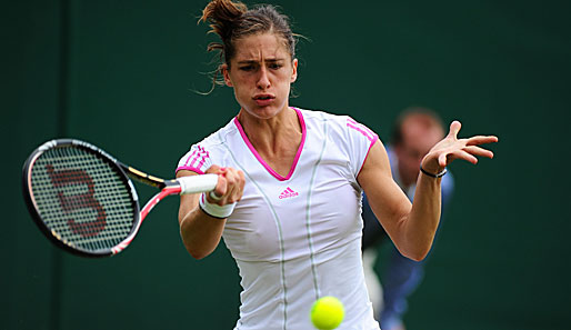 Andrea Petkovic steht beim Turnier in Wimbledon in der zweiten Runde