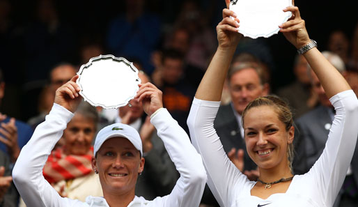 Sabine Lisicki nach der Finalniederlage im Doppel in Wimbledon mit Samatha Stosur