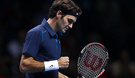 Roger Federer steht mit dem Sieg über David Ferrer im Endspiel der ATP-Finals in London