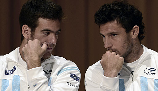 Juan Martin del Potro (l.) und Juan Monaco treffen im Daviscup auf Deutschland