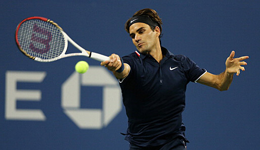 Roger Federer bei seiner Viertelfinal-Niederlage (1:3) der US Open gegen Tomas Berdych