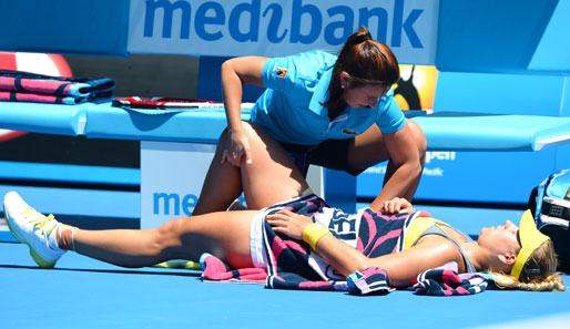 Angelique Kerbers Rückenblessur trat im Achtelfinale der Australian Open auf