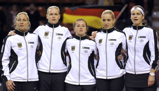 Das deutsche Fed-Cup-Team bestreitet sein Spiel gegen Serbien in Stuttgart