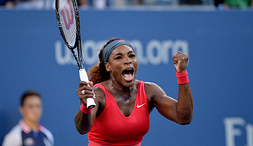 Pure Emotionen: Serena Williams zeigte gegen Li Na abermals eine ganz starke Leistung