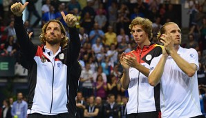Das deutsche Davis-Cup-Team nach dem Viertelfinal-Aus gegen Frankreich