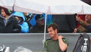 Andy Murray will nicht nass werden