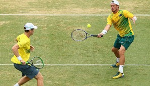 Lleyton Hewitt (r.) liegt mit Australien 1:2 im Davis Cup gegen die USA zurück